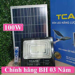 Đèn Led Năng lượng mặt trời Tcare 100W BH 03 Năm - Chính Hãng