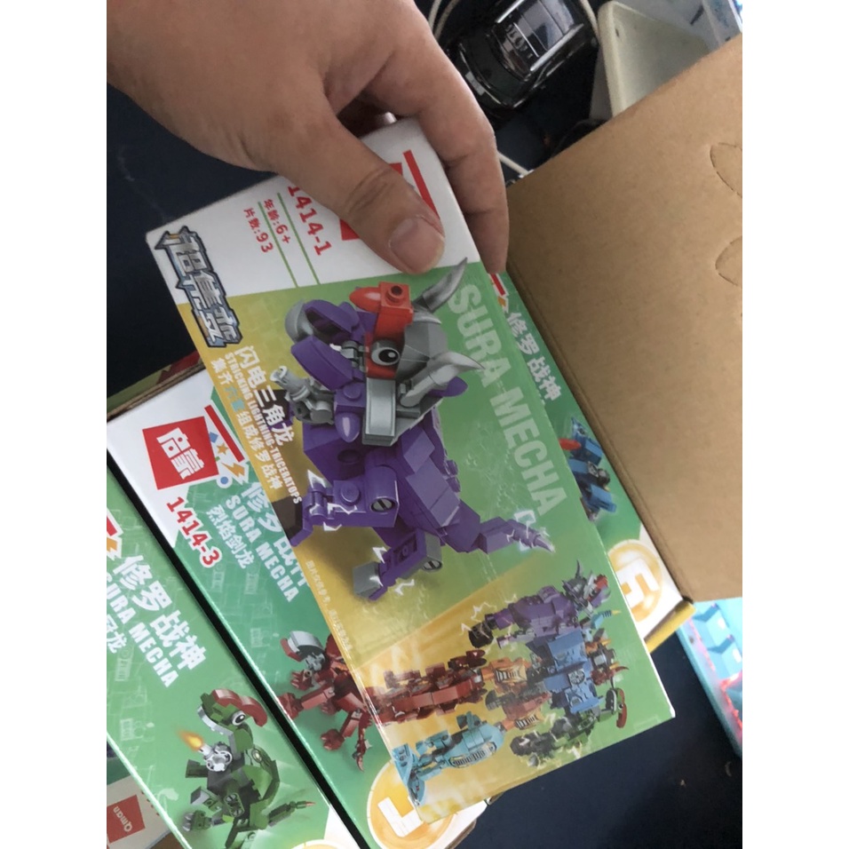 Mô hình lắp ráp 1414 siêu hợp kim God of War fit boy plug-in biến dạng robot Đồ chơi lắp ráp