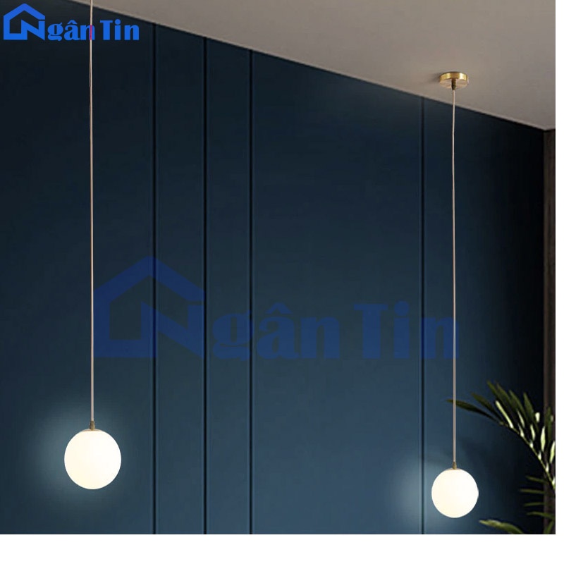 Đèn thả trần thủy tinh trang trí trong nhà phòng ngủ THCN207 Ngân Tin