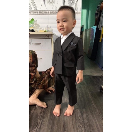 Vest Trắng hai hàng nút siêu cưng cho bé