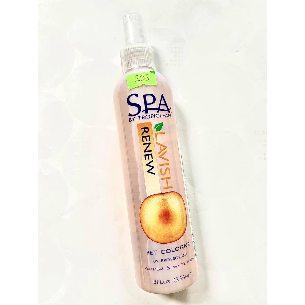 Xịt Dưỡng Lông Tropiclean Hương Mận Trắng- Spa Renew Cologne