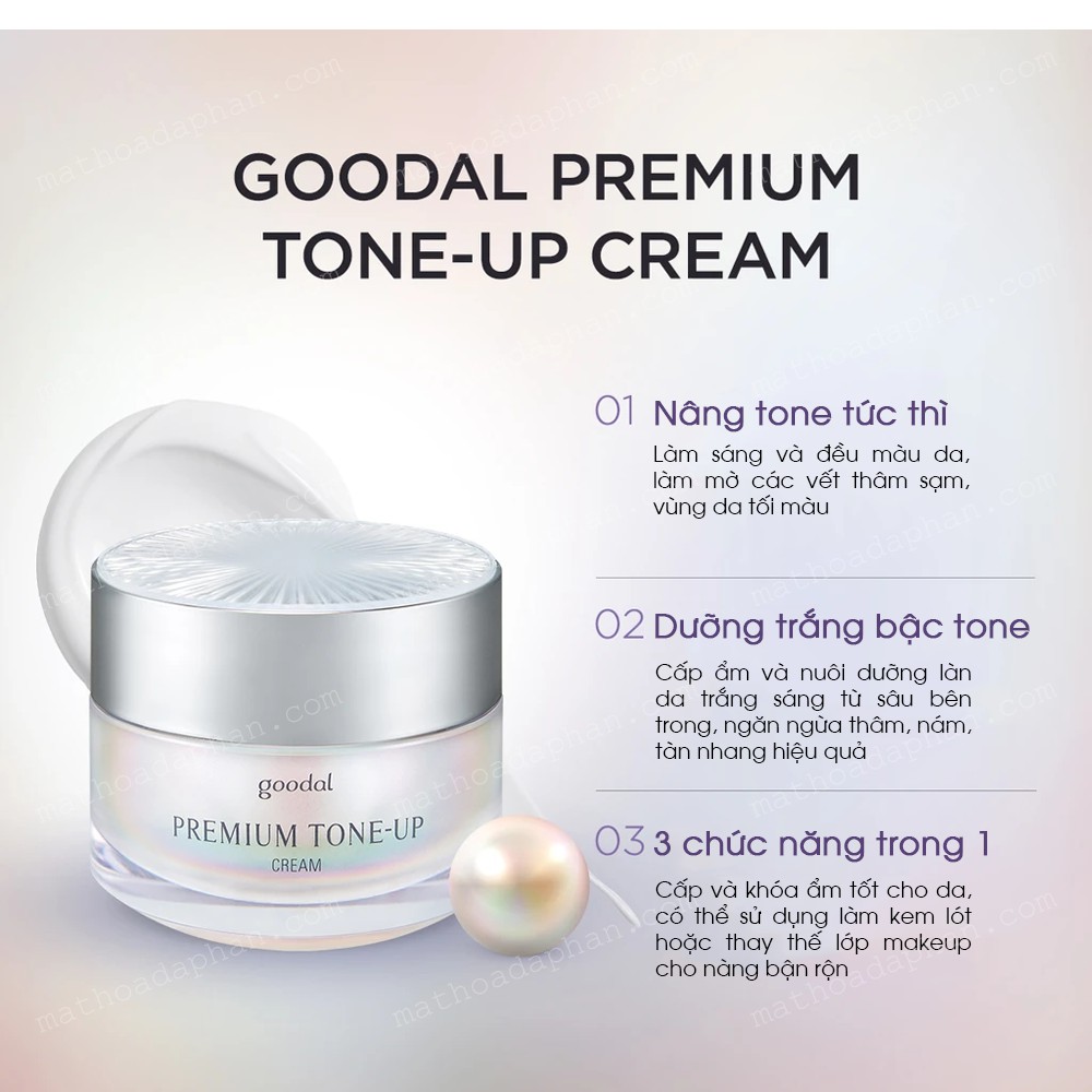 Kem Dưỡng Trắng Da Và Nâng Tone Da Tức Goodal Premium Snail