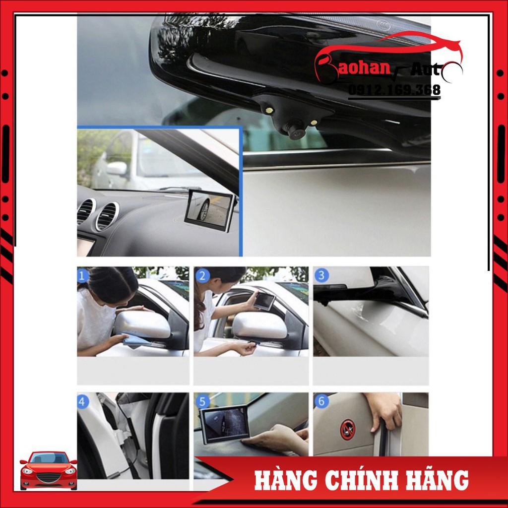 (GIÁ SỐC) Bộ camera căn lề ô tô, xe hơi YOELBAER 5 inch không cần khoan, lắp đặt dễ dàng - chính hãng 100%