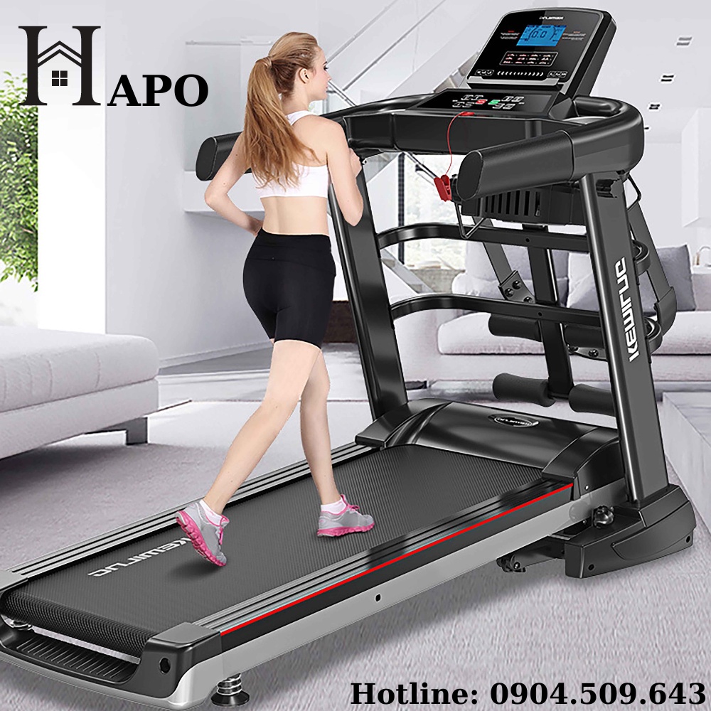 Máy Chạy Bộ Tại Nhà A7S Chống Rung Lắc Chế Đo Nhịp Tim, Máy Chạy Bộ Đa Năng Gấp Gọn Thể Dục Tại Nhà Kèm Đai Massage