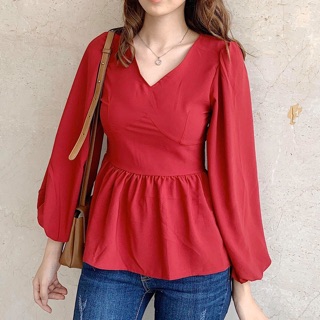 ÁO PEPLUM HAI MÀU KÈM HÌNH THẬT
