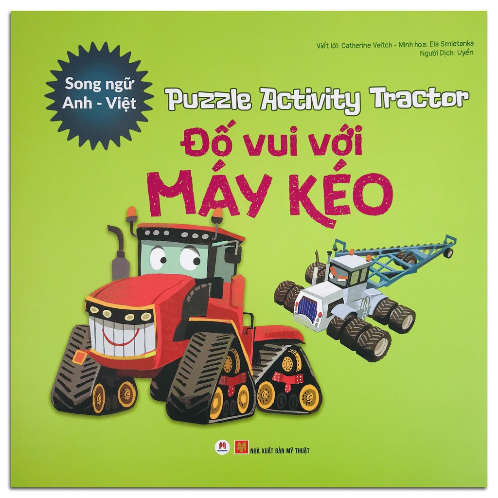 Sách - Đố Vui Với Máy Kéo - Song Ngữ Anh Việt (Puzzle Activity Tractor)