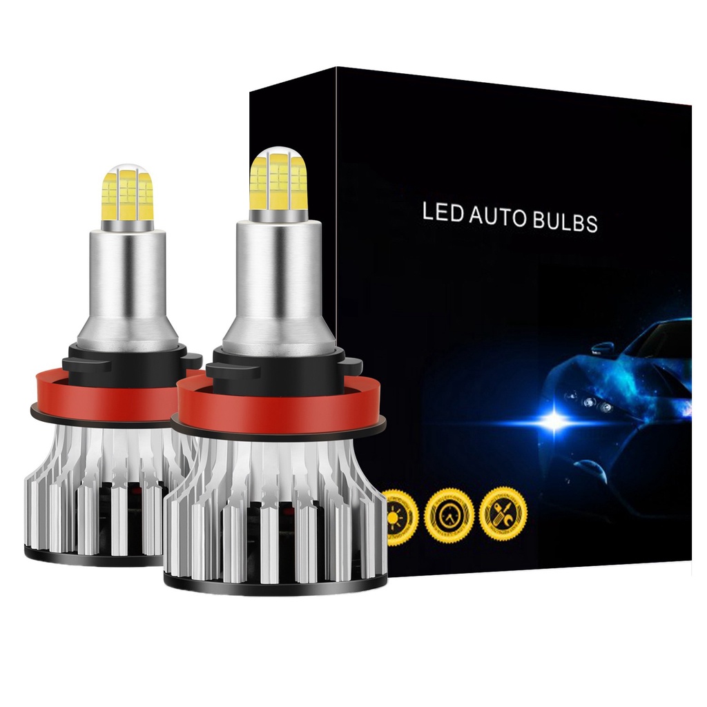 Đèn Pha Led H11 8 Mặt Xoay 360 Độ Chất Lượng Cao Cho Xe Hơi