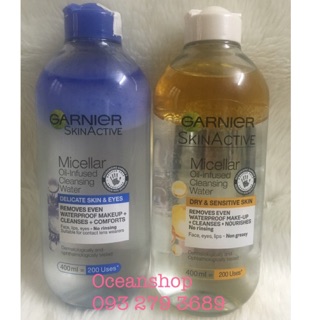 Dầu Tẩy Trang Garnier Skin Active Oil Infused Micellar Cleansing Water (Bill mua tại Anh ảnh bên cạnh)