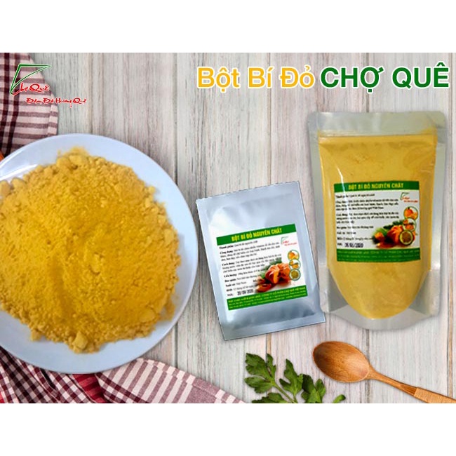 Bột bí đỏ nguyên chất gói 500g chuyên dùng để tạo màu thực phẩm nấu cháo cho bé ăn dặm