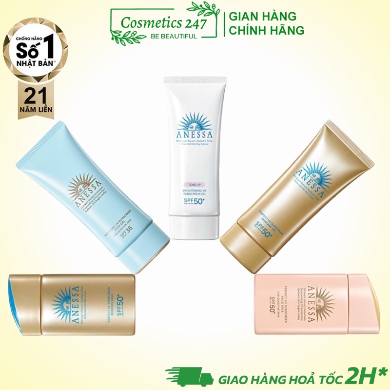 Kem chống nắng Anessa Perfect UV Sunscreen Skincare Milk SPF 50+ PA++
