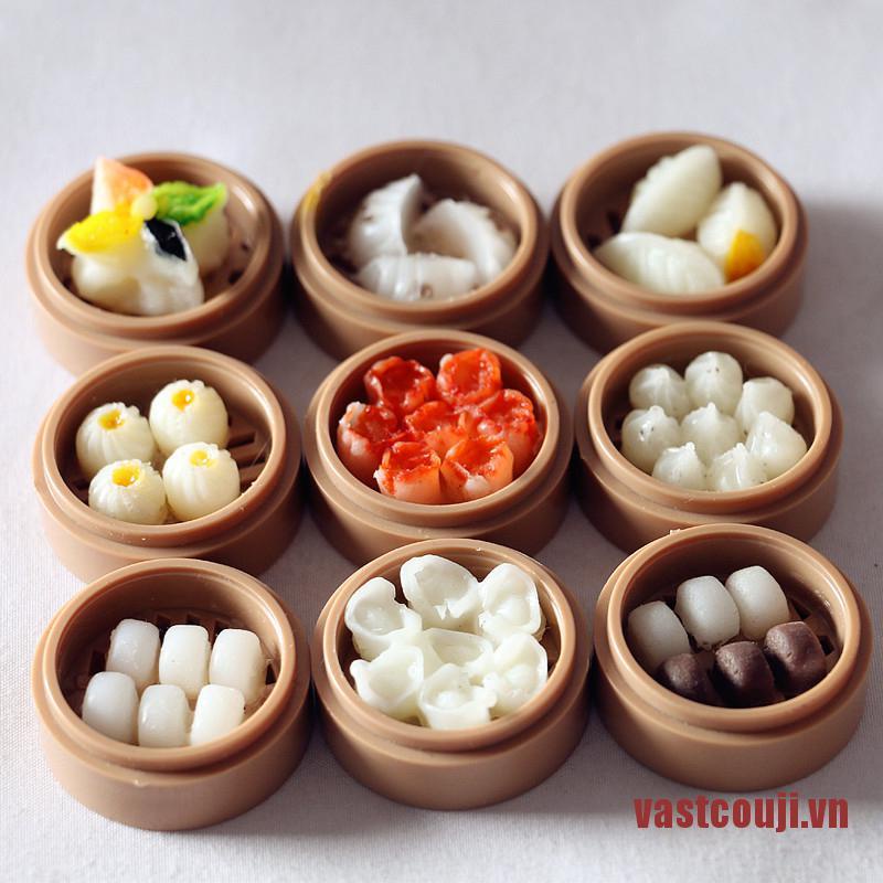 1 Rổ Hấp Bánh Bao Mini Phong Cách Trung Hoa Cho Nhà Búp Bê