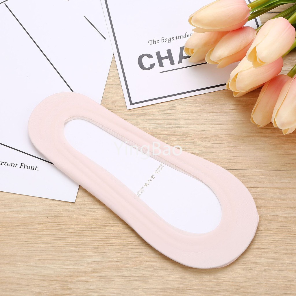 Vớ Thuyền Cổ Thấp Mềm Mại Co Giãn Chống Trượt Dễ Thương Dành Cho Nữ