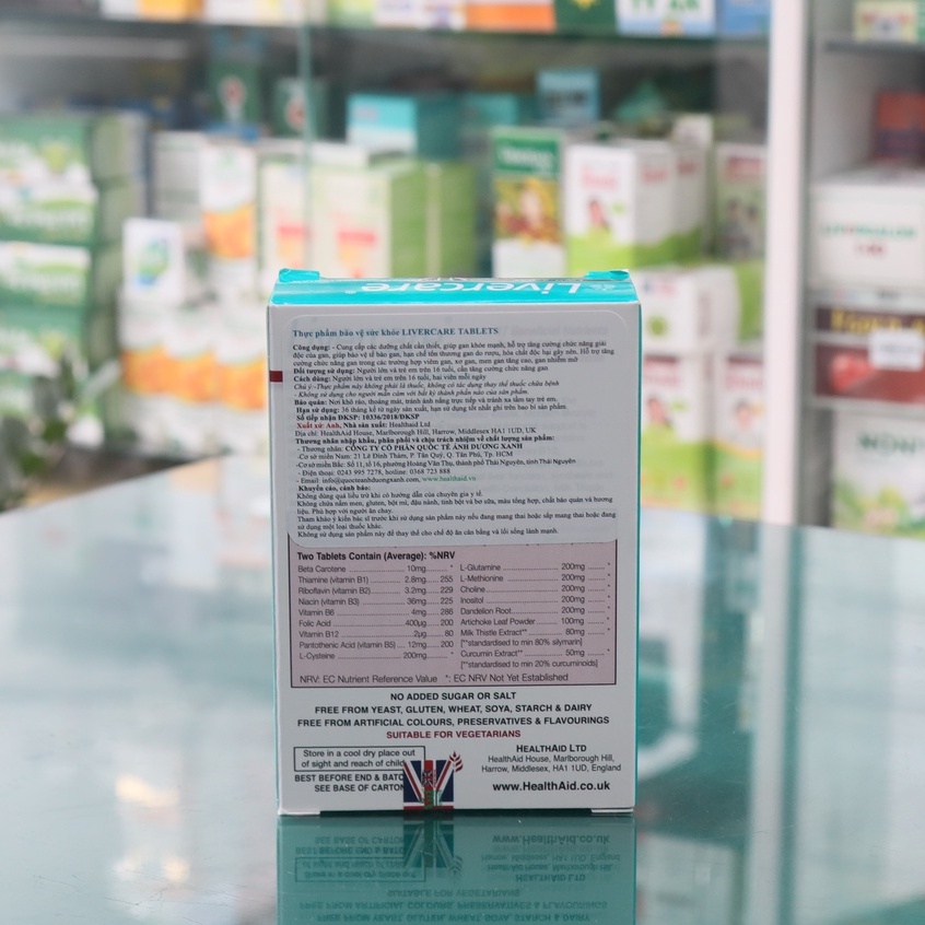 Healthaid Livercare – Hỗ trợ tăng cường chức năng gan, giải độc gan (60 viên)