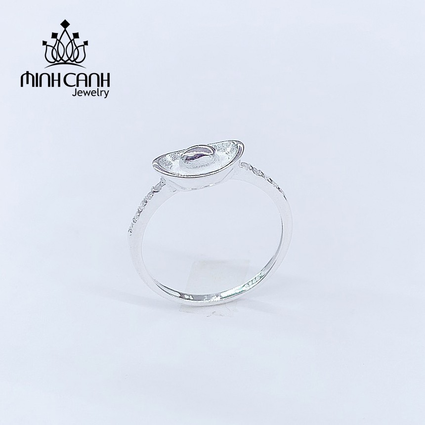 Nhẫn Bạc Nữ Hình Thỏi Vàng - Minh Canh Jewelry