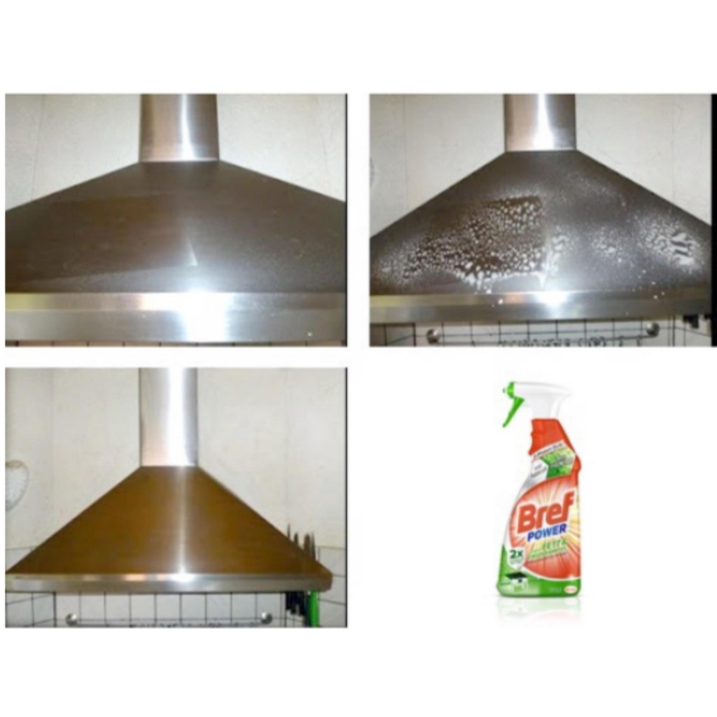 Chai xịt vệ sinh nhà bếp Bref Power 750ml đánh bay dầu mỡ