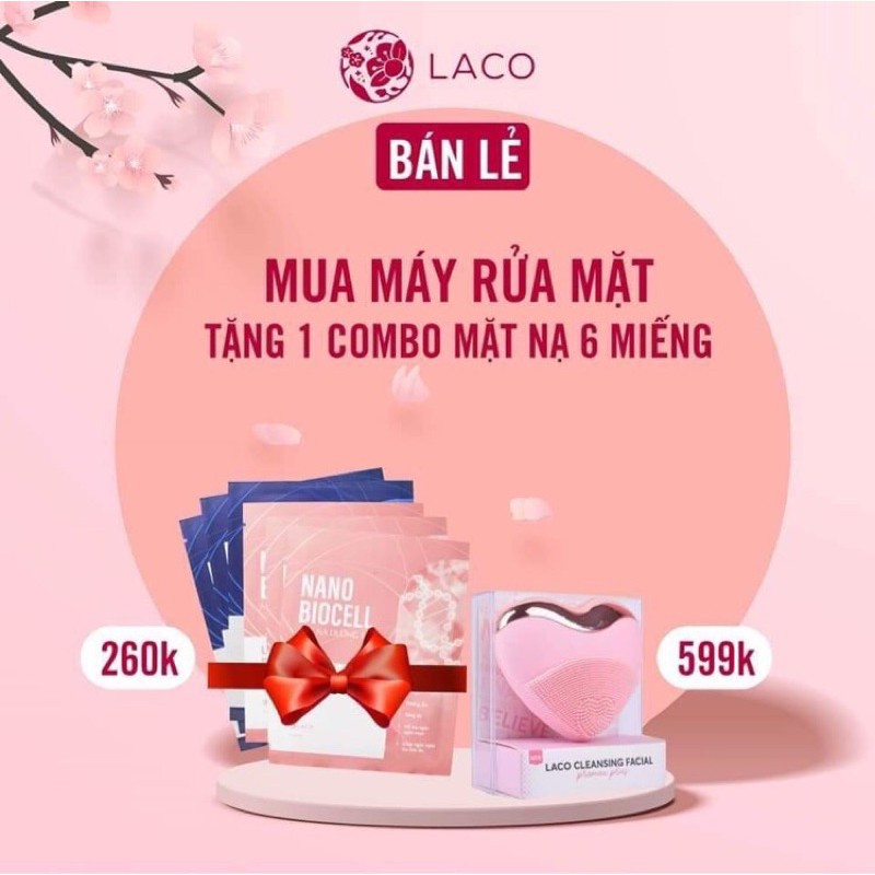 Máy rửa mặt LACO LUXURY/độc quyền toàn cầu/hình trái tim/làm sạch sâu/massage/nâng cơ/giảm nọng cằm | BigBuy360 - bigbuy360.vn