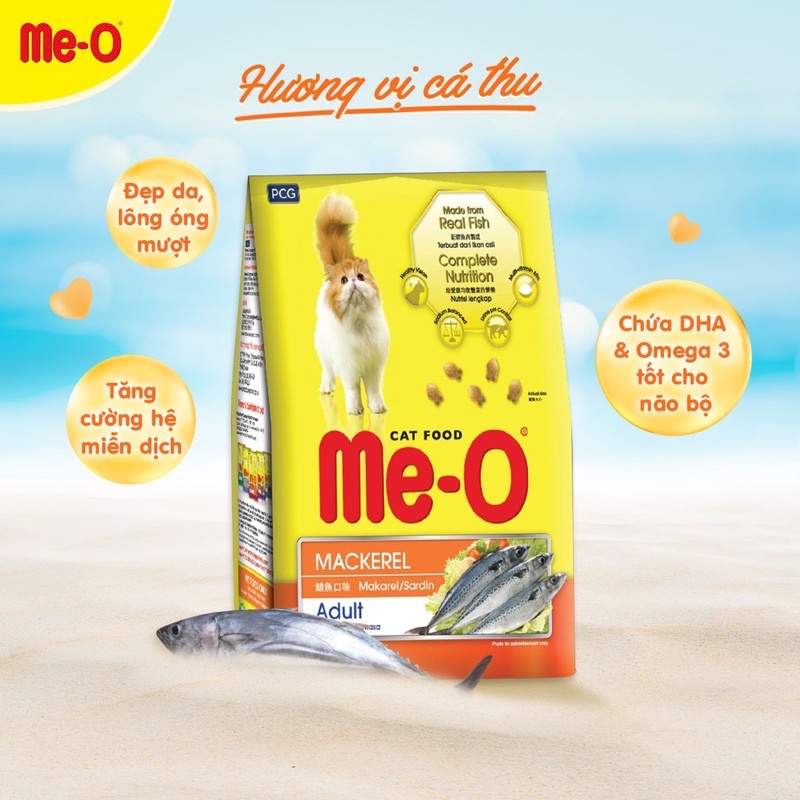 Thức ăn cho mèo lớn hạt me-o túi 350g
