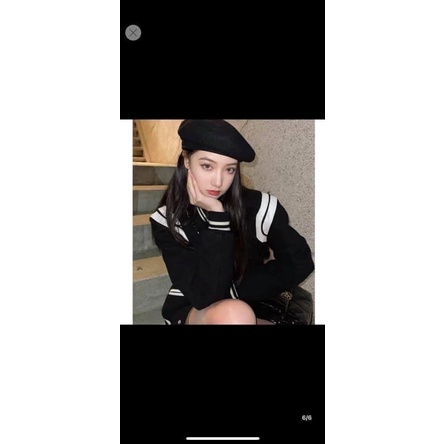 Áo Khoác Nỉ Bomber Viền Vai Phối Kẻ Sọc Trắng Unisex Nam Nữ Form Rộng Hàn Quốc Phong Cách Trẻ Trung