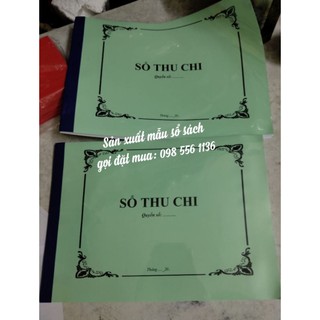 Sổ THU _ CHI, sổ theo dõi quản lý quỹ tiền mặt(sổ mở ngang)