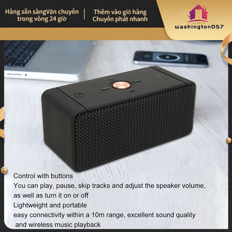 💯Có thể bán buôn😁 Loa Bluetooth di động IPX7 nhỏ gọn âm thanh nổi chống nước cho ngoài trời 💖Hàng giao ngay💖Washington057