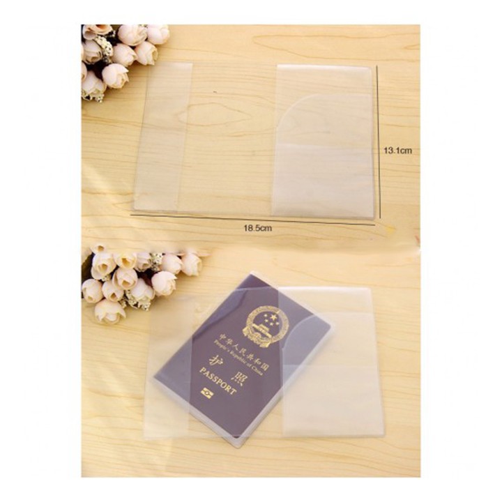 Vỏ bọc hộ chiếu bao đựng passport dạng trong suốt chống thấm tiện ích F222SPAZ