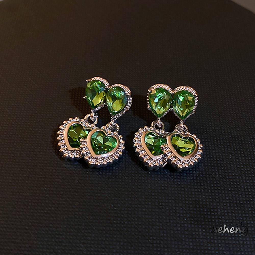 Khuyên Tai Hợp Kim Dáng Dài Đính Đá Phong Cách Vintage Thời Trang