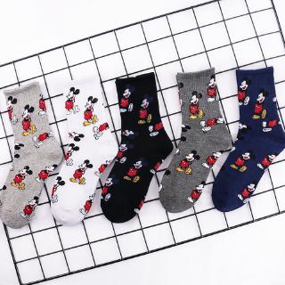❤Welove❤ Thời trang mới Hàn Quốc Phụ nữ dễ thương Cotton Mickey Hài hước vớ phi hành đoàn
