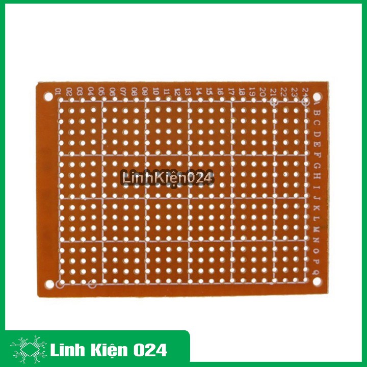 Phíp Đồng Lỗ - Bảng Mạch Đục Lỗ Sẵn PCB Nâu Kích Thước 5x7cm