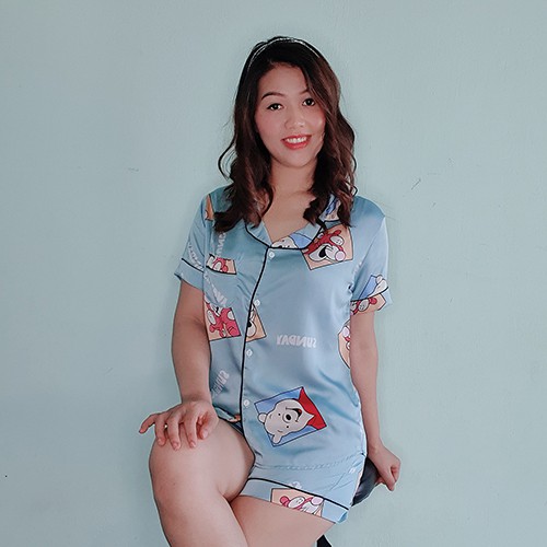 Đồ bộ pijama lụa satin cao cấp quần đùi tay ngắn - Dùng như đồ bộ nữ mặc nhà, đồ bộ đi chơi đều được - Anquachi | BigBuy360 - bigbuy360.vn