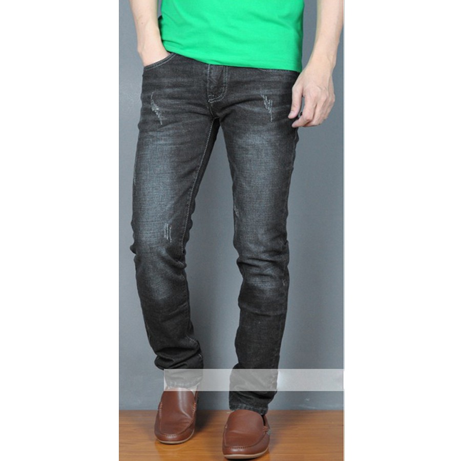Quần Jeans Nam Đen Xước Phong Cách Hàn Quốc | BigBuy360 - bigbuy360.vn