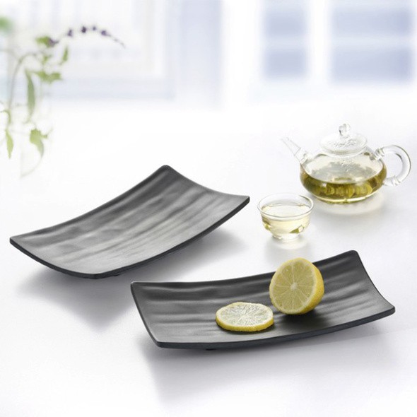 Đĩa hình chữ nhật chất nhựa Melamine cao cấp để thịt nướng BBQ, trang trí thức ăn, bàn tiệc đủ size