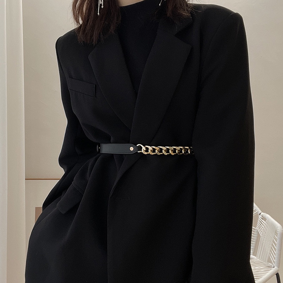 Thắt Lưng Dây Xích Kim Loại Có Thể Điều Chỉnh Trang Trí Đầm/Áo Khoác/Đầm Thời Trang