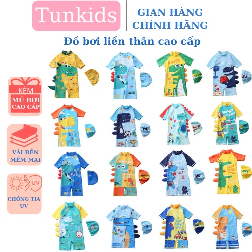 Đồ bơi liền thân, bộ bơi khủng long kèm mũ cho bé HÀNG QUẢNG CHÂU
