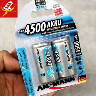 Vỉ 2 pin sạc ANSMANN Pin Trung NiMH C 4500mAh Baby C HR14 BL2 5035351