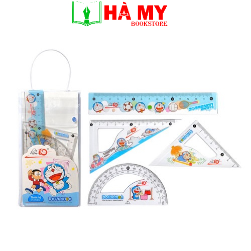 [Hỏa Tốc]Thước bộ Thiên long 4 món SR-09DO - Sản phẩm chính hãng Thiên Long