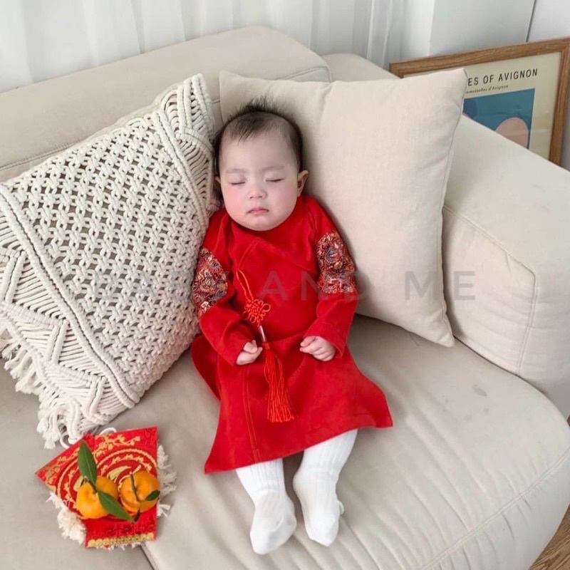 Áo dài cách Tân bé trai mẫu mới Ms06
