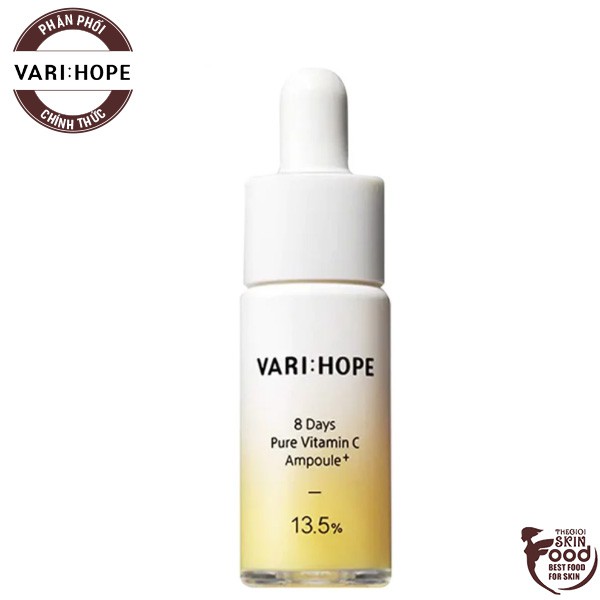 Tinh Chất Vitamin C Nguyên Chất Dưỡng Trắng Mờ Thâm Sạm Vari:Hope 8 Days Pure Vitamin C Ampoule Plus 15g | BigBuy360 - bigbuy360.vn