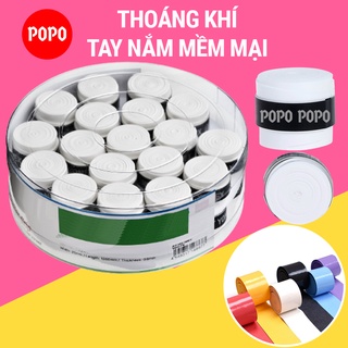 Hộp 30 quấn cán vợt cầu lông tennis POPO OG1 quấn vợt, cuốn cán có lỗ thoáng khí, gân chống trơn
