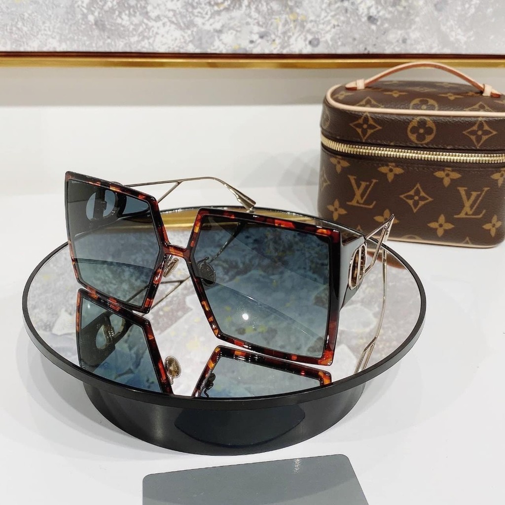 Kính mát chính hãng Christian Dior sunglasses 30 montaigne hot hit Em này màu đồi mồi Havana Brown siêu hiếm