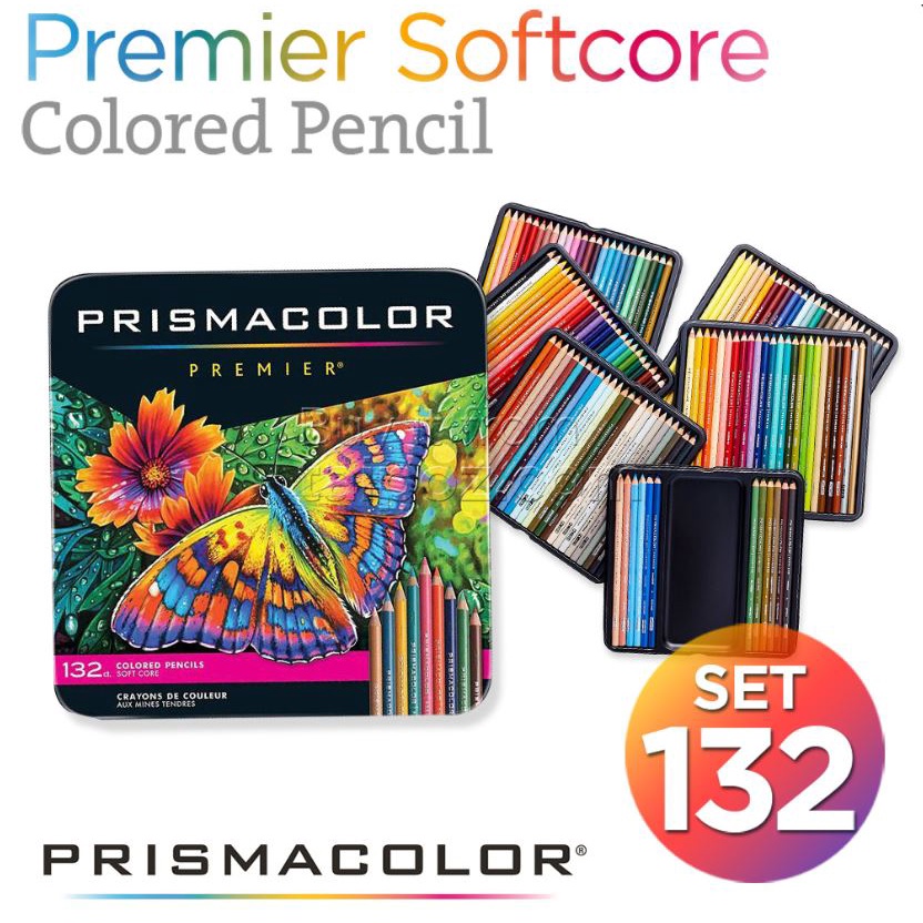 - Bộ 132 Cây Chì Màu Prismacolor Premier, Hộp Thiếc