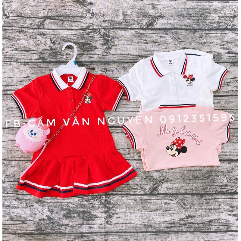 Xả nốt váy Polo Mickey cho bé gái