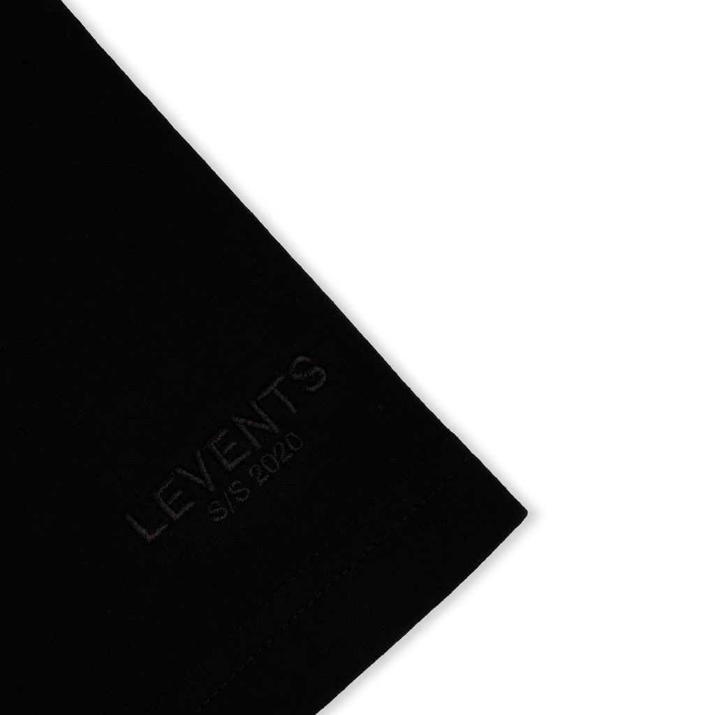 Áo thun LEVENTS XL Logo Lấp lánh/ Black tee local brand full tag unisex
