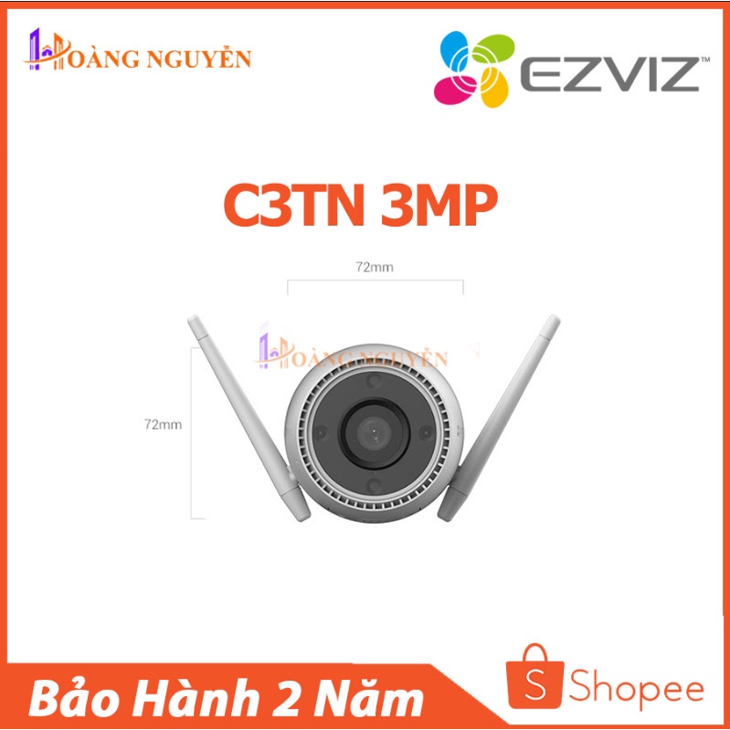 [NHÀ PHÂN PHỐI] Camera IP EZVIZ C3TN 3MP - Tầm Nhìn Hồng Ngoại 30m,Phát Hiện Chuyển Động,Tiêu Chuẩn Ngoài Trời IP67