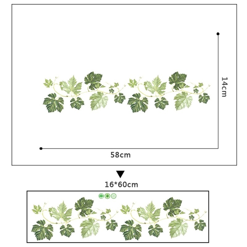 Giấy Dán Tường Bằng PVC 16*60CM Họa Tiết Dây Leo Trang Trí Nhà