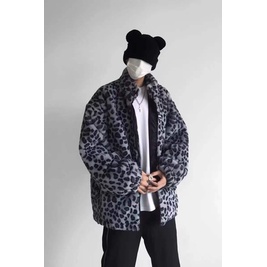 Ảnh thật 4 hình cuối-2W569.Áo khoác lông họa tiết da báo Unisex nam nữ Hàn Quốc