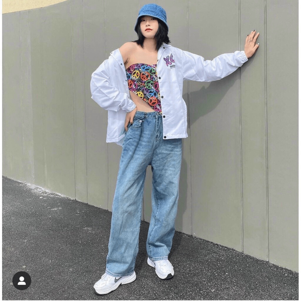 Áo Khoác Nữ Form Rộng, Phối Nút Bấm in Hình Siêu Ngầu,Kiểu Dáng Trẻ Trung Cá Tính TP135 [NewUnisex]