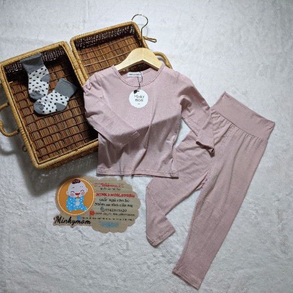 [Màu 7-12] - Bộ Dài Tay Thun Lạnh Nằm Điều Hoà MINKYMOM QUẢNG CHÂU