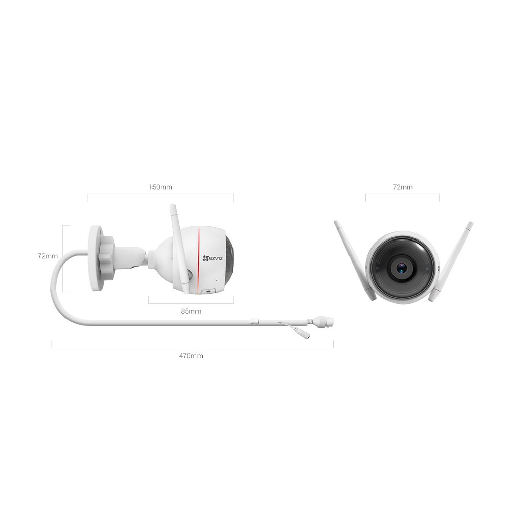 Camera Ezviz C3W 1080P 2MP Có Báo Động Còi Hú, Đèn Chớp, Camera Ezviz Ngoài Trời, Chính Hãng Bảo Hành 24 Tháng