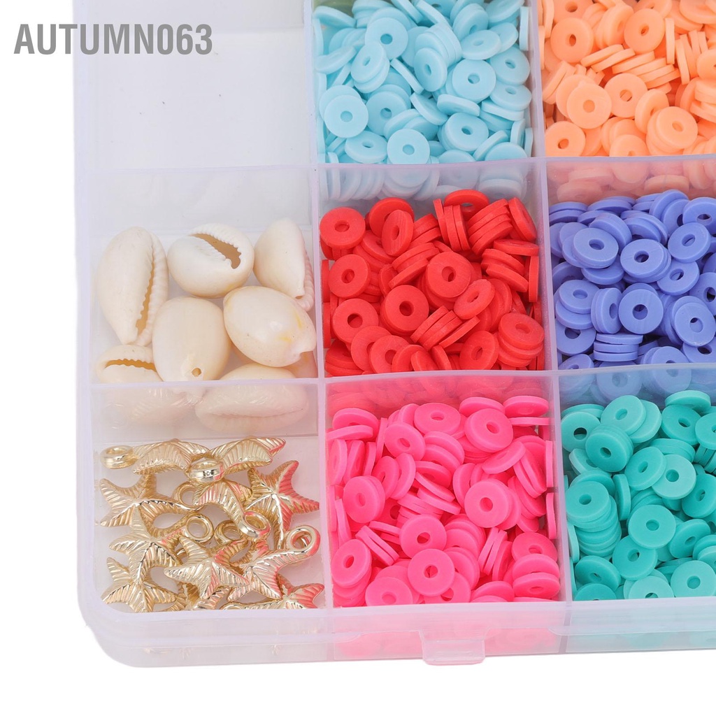 Bộ hạt tự làm Mặt dây chuyền Jump Ring Kéo với Hộp lưu trữ cho Bộ trang sức Làm vòng tay Autumn063