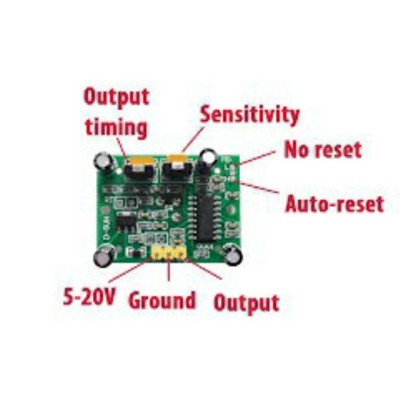 Mạch cảm biến thân nhiệt chuyển động Pir HC SR501 - Module arduino